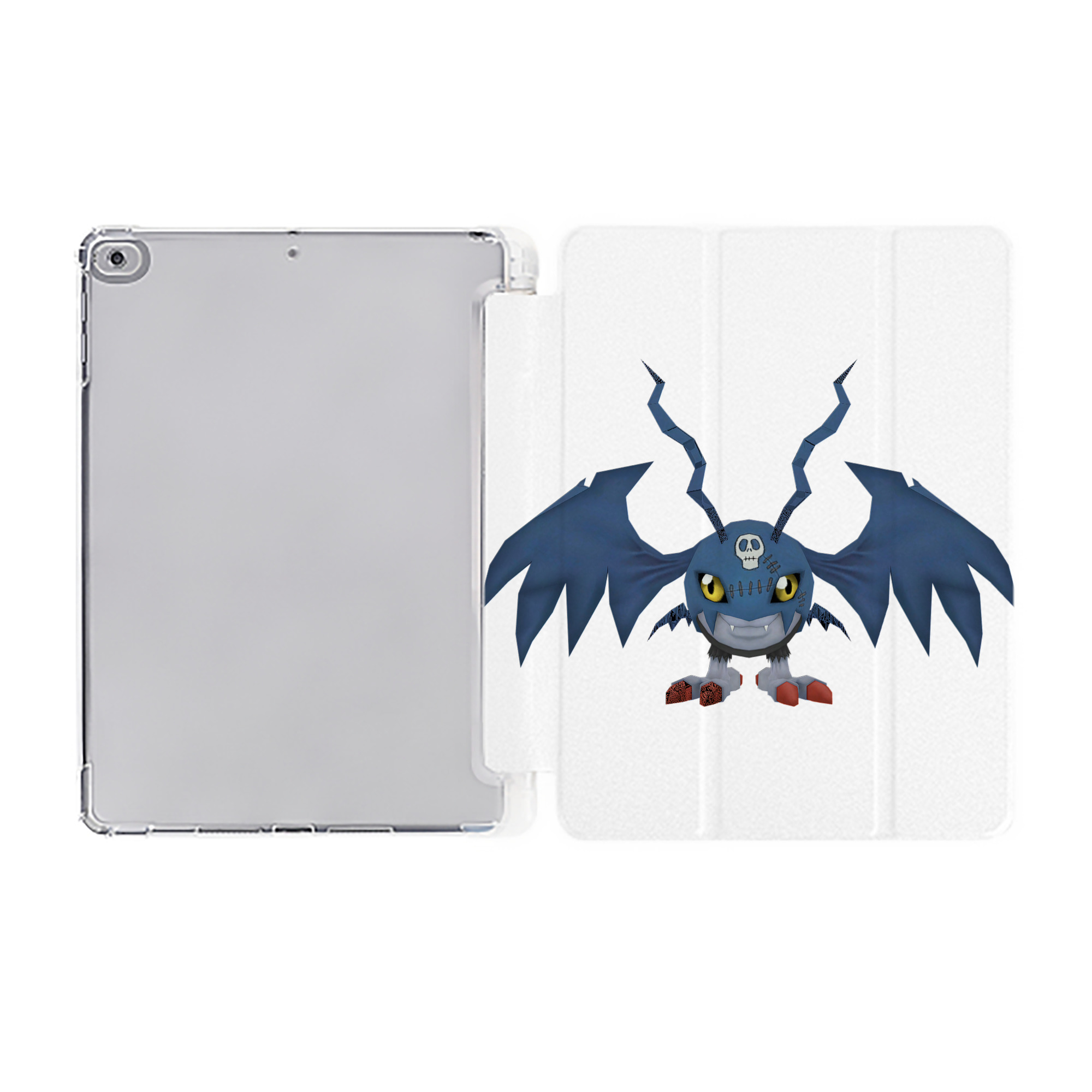 （画像用） Digimon デジタルモンスター/デジモン IPad ケース ペン収納付き 三つ折りスタンド PUレザー×シリコン 対応機種9.5/10.5/10.9インチ